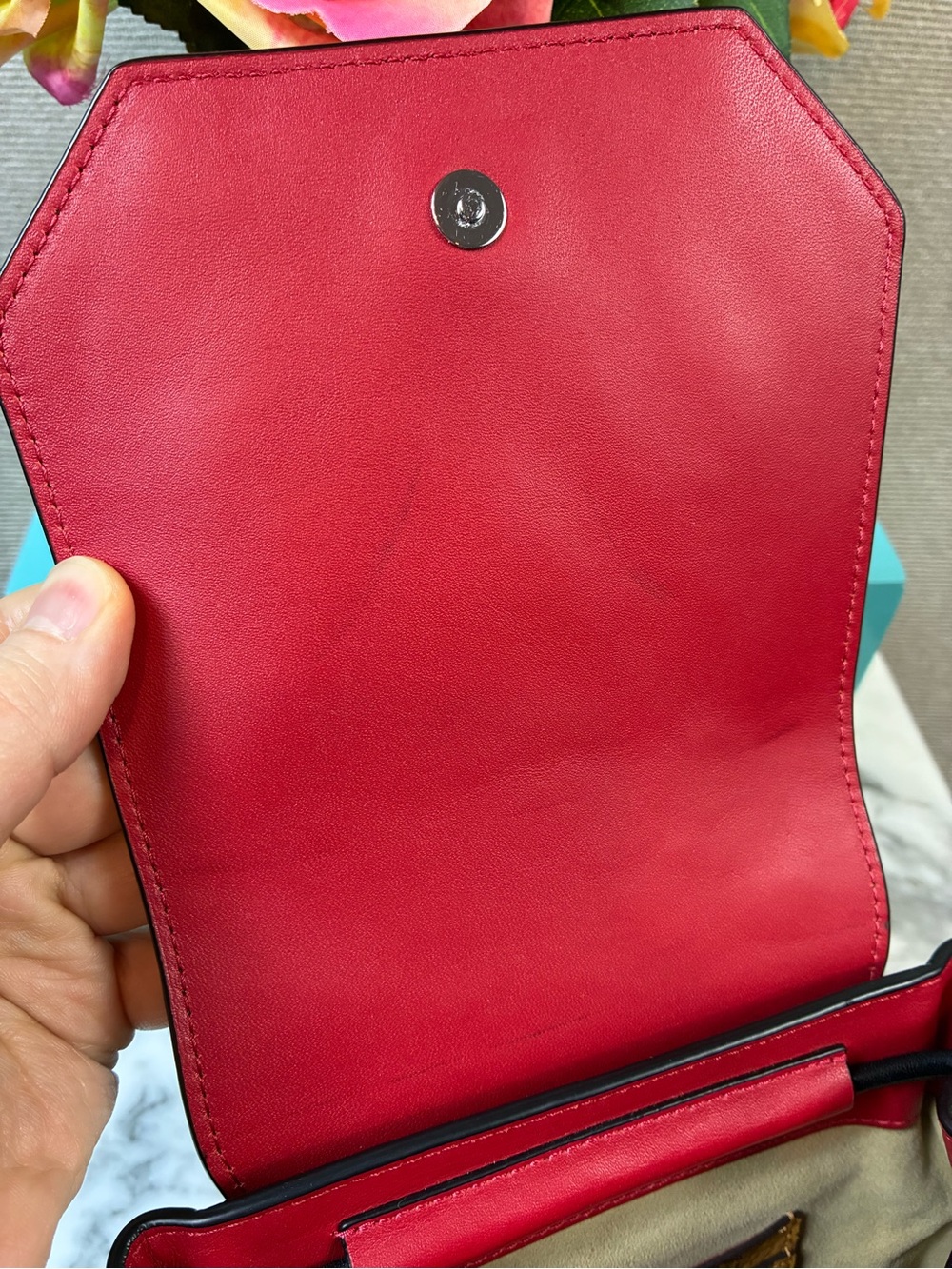 MCM Studded Diamond Disco Black Leather Mini Backpack w/ Crystal Accents - EUC - Picture 14 of 15